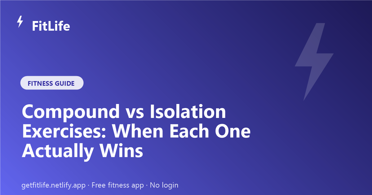 Compound vs Isolation Exercises: When Each One Actually Wins