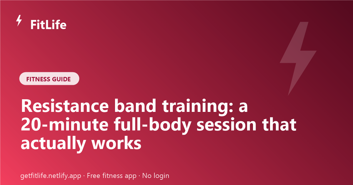 Resistance band training: a 20-minute full-body session that actually works
